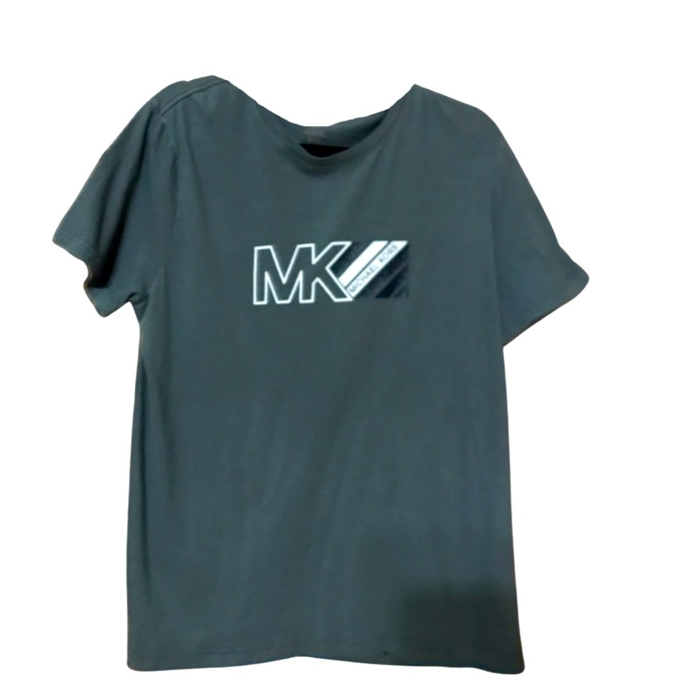 Authentic Michael Kors Grey MK Short Sleeve Unisex Tee Shirt Size Medium
